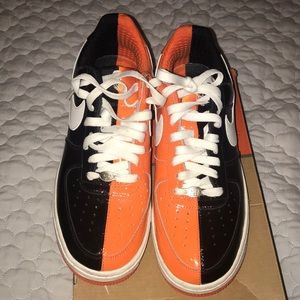 orange black air force ones